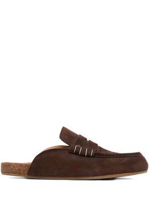 JW Anderson suede mules - 631 DEEP WALNUT