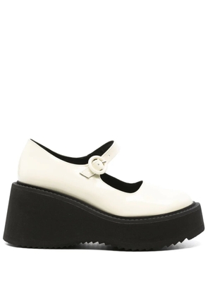 Nicole Saldaña 75mm Nina platform pumps - Neutrals