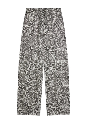 DRIES VAN NOTEN floral-pattern trousers - White