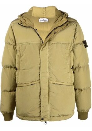 Stone Island Nylon Metal Down-TC logo-patch padded jacket - Green