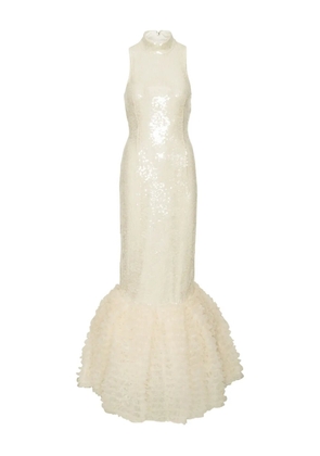 ROTATE BIRGER CHRISTENSEN sequin-embellished ruffled gown - Neutrals