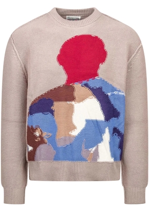 KidSuper reverse intarsia-knit jumper - Neutrals