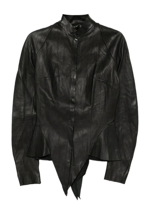 Ma+ leather shirt - Black
