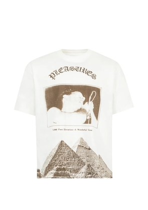 Pleasures Elevation pyramid-print T-shirt - White