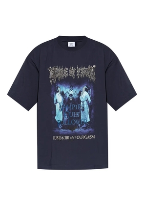 VETEMENTS graphic-print cotton T-shirt - Blue