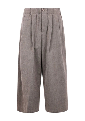 Uma Wang pleated wool trousers - Grey