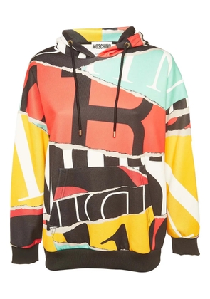 Moschino Pre-Owned patchwork-print hoodie - Red