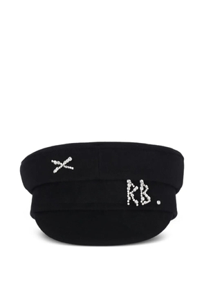 Ruslan Baginskiy baker-boy rhinestone-embellished hat - Black