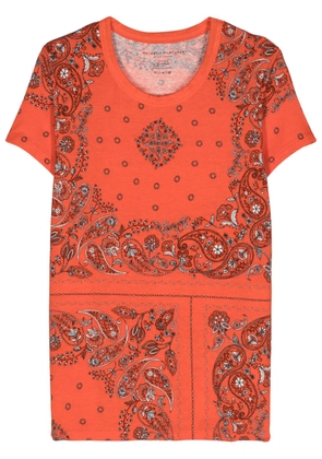 Majestic Filatures bandana-print jersey T-shirt - Orange