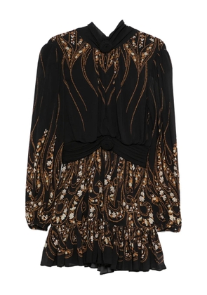 FARM Rio floral ruffled dress - Black