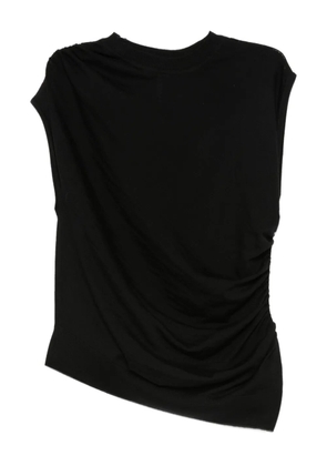 Liviana Conti Ophelia asymmetric-draped wool tank top - Black