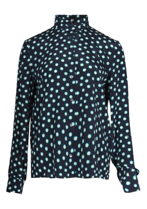Miu Miu Pre-Owned polka-dot long-sleeve shirt - Blue