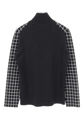 Hermès Pre-Owned 00s high-neck check sweater - Black