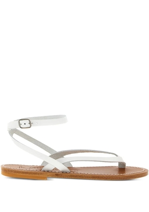 K. Jacques Smyrne double-ankle-strap leather sandals - White