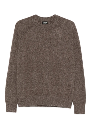 Zegna crew-neck sweater - Brown