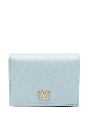 Valentino Garavani grained leather logo wallet - Blue