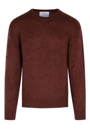 SEVEN GAUGE ribbed-cuffs crew-neck sweater - Brown