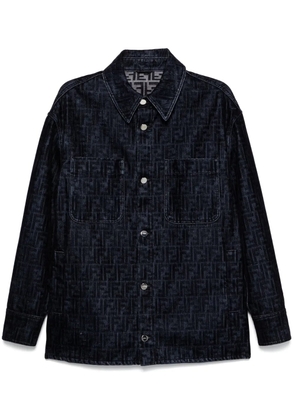FENDI FF-jacquard shirt jacket - Blue