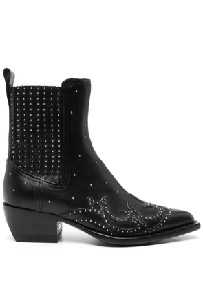 Golden Goose stud-embellished leather boots - Black