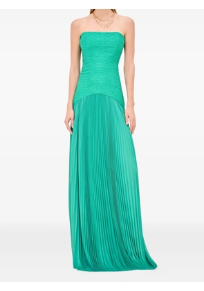 Alexis Sunniva pleated strapless maxi dress - Green
