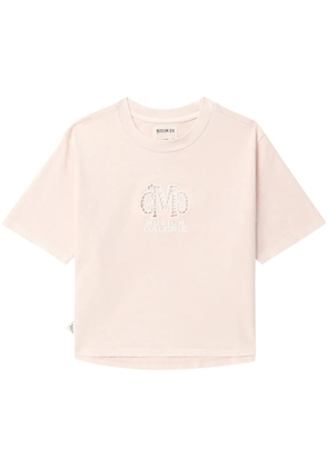 Musium Div. logo-embellished cut-out T-shirt - Pink