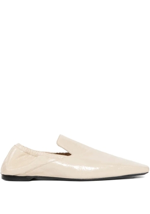 TOTEME elasticated-back leather loafers - Neutrals
