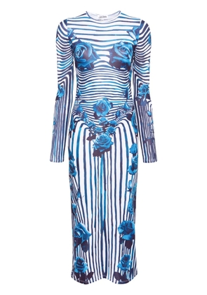 Jean Paul Gaultier Flower Body Morphing midi dress - White