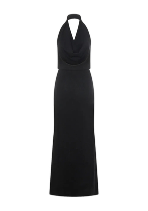 Aya Muse halterneck cowl dress - Black