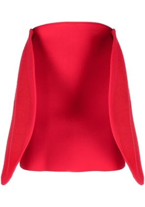 Victoria Beckham circular 3D-detailing ribbed miniskirt - Red