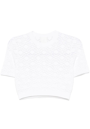 Givenchy monogram 72-jacquard cropped T-shirt - White