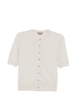 N.Peal short-sleeve button cardigan - Neutrals