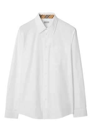 Burberry check-pattern cuffs shirt - White