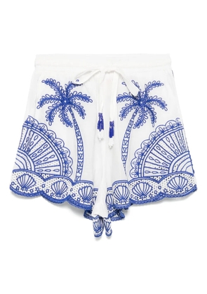 FARM Rio guipure-lace shorts - White