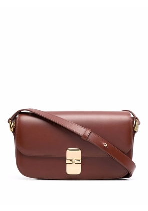 A.P.C. Grace foldover crossbody bag - Brown