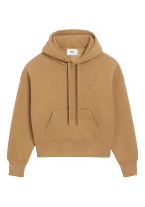 AMI Paris Ami De Coeur cotton hoodie - Brown