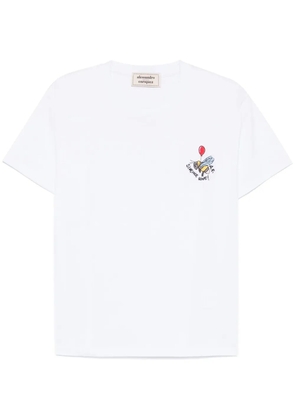 alessandro enriquez slogan-embroidered T-shirt - White