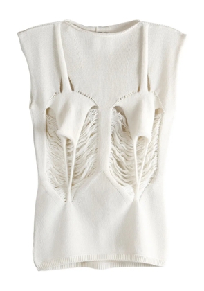 Rick Owens cut-out sleeveless top - Neutrals