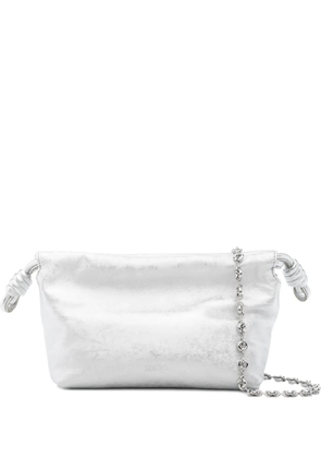 LOEWE knotted clutch bag - Silver
