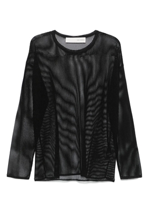 Isabel Benenato open-knit sweater - BLACK