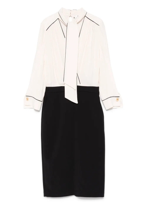 Elisabetta Franchi georgette crepe midi dress - Neutrals