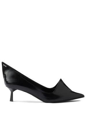 Prada 55mm brushed leather pumps - Black
