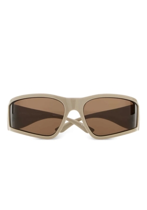 Balenciaga Eyewear rectangle-frame branded sunglasses - Neutrals