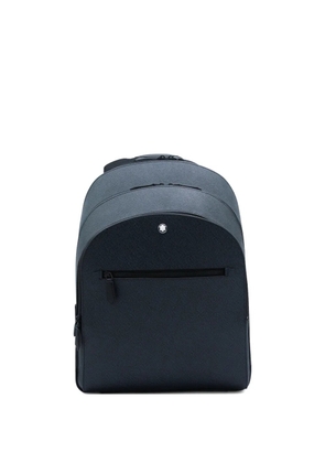 Montblanc medium zip leather backpack - Blue