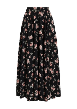 Dolce & Gabbana floral-print midi skirt - Black