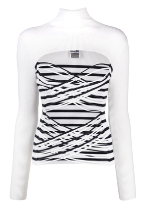 Jean Paul Gaultier cut-out knitted top - Neutrals