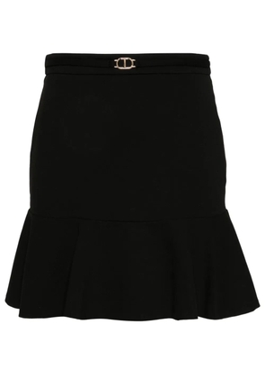 TWINSET oval T waist strap mini skirt - Black