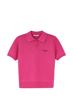 Givenchy logo-embroidered polo top - Pink