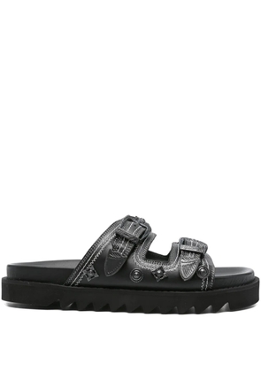 Toga Virilis buckle-embellished leather sandals - Black