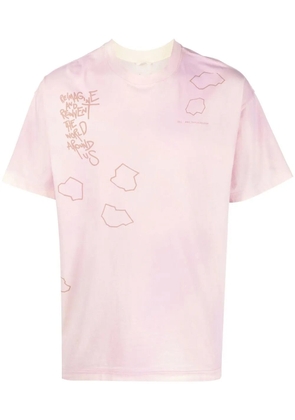 OBJECTS IV LIFE graphic-print distressed-effect T-shirt - Pink