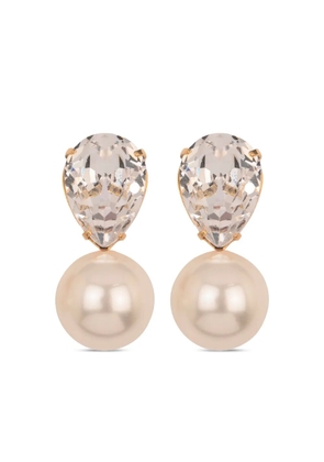 Jennifer Behr crystal-pearl earrings - Neutrals
